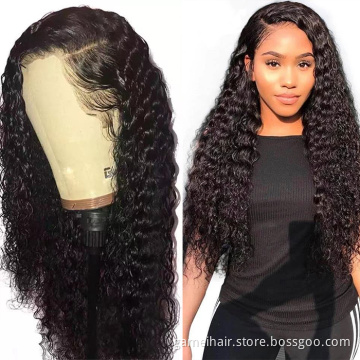 Wholesale Cheap Raw Indian Virgin Kinky Curly Human Hair Hd Full Lace Bob Wig Natural Human Hair Transparent Lace Front Bob Wig